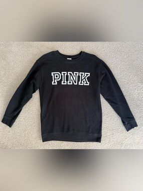 PINK by Victoria's Secret Black Crewneck Sweatshirt